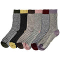 Sock Stack Womens Thick Wool Hiking Socks 6 Pairs Cushioned Reinforced Heel Toe UK 4-7