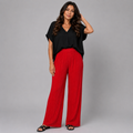 ROCKTHOSECURVES CRINKLE PLEATED ELASTIC WAIST TROUSERS