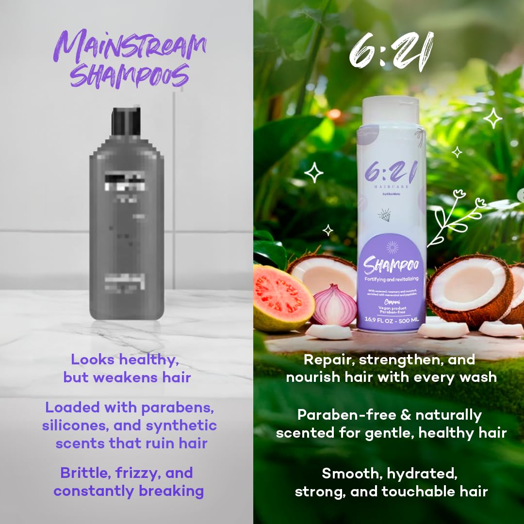6:21 Haircare Onion & Rosemary Hair Growth Shampoo – Sulfate-Free, 16.9 oz by Kika Nieto