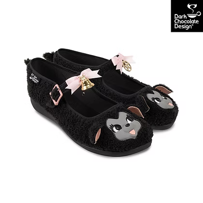Chocolaticas® I Am The Black Sheep - Gothic Plush Mary Jane Flats - Sizes 8.5 & 9.5 left only!