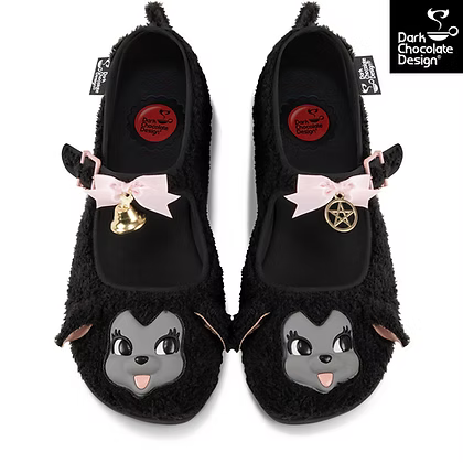 Chocolaticas® I Am The Black Sheep - Gothic Plush Mary Jane Flats - Sizes 8.5 & 9.5 left only!