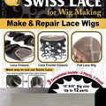 Qfitt Collection Swiss Lace No.5012 for Undetectable Wig Making & Repair - Professional Brown Lace