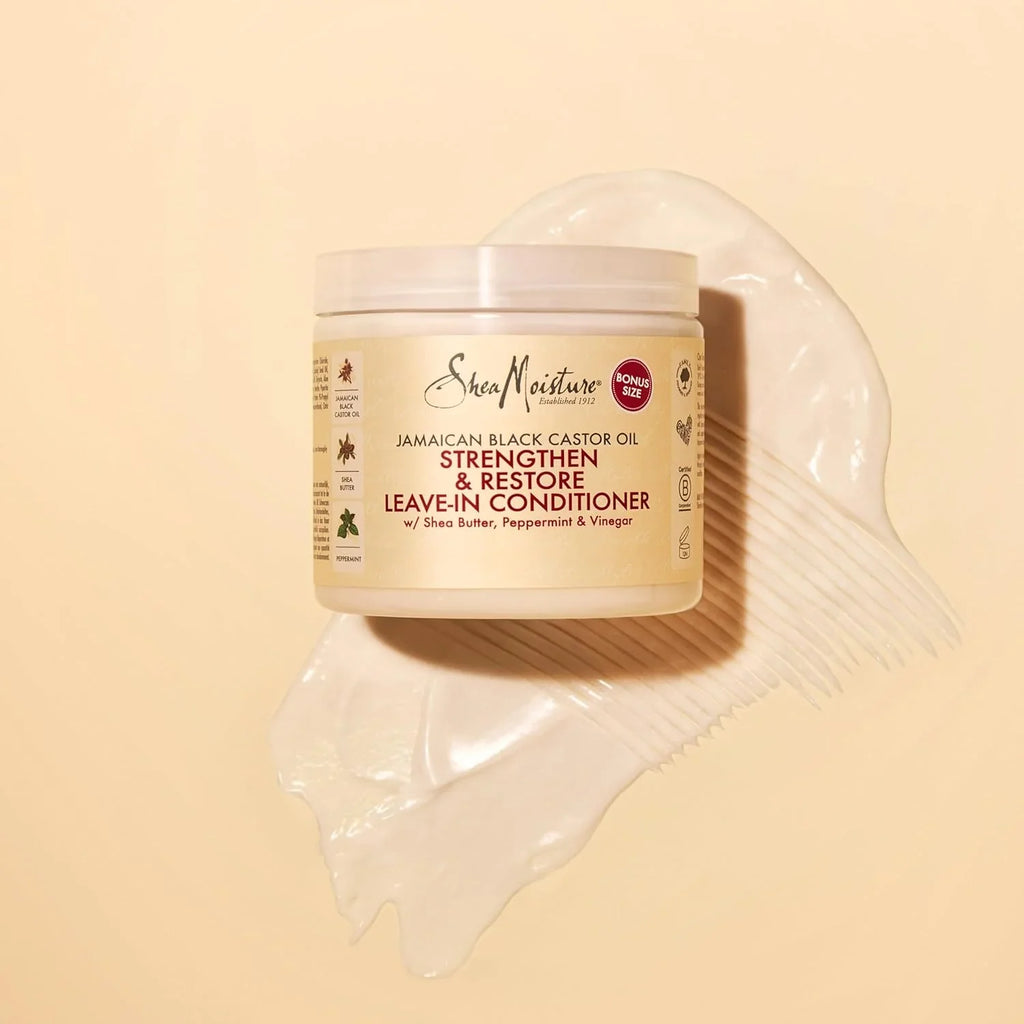Shea Moisture Jamaican Black Castor Oil Strengthen & Restore Leave-In Conditioner 11 oz / 325 ml - For Breakage-Prone & Damaged Hair