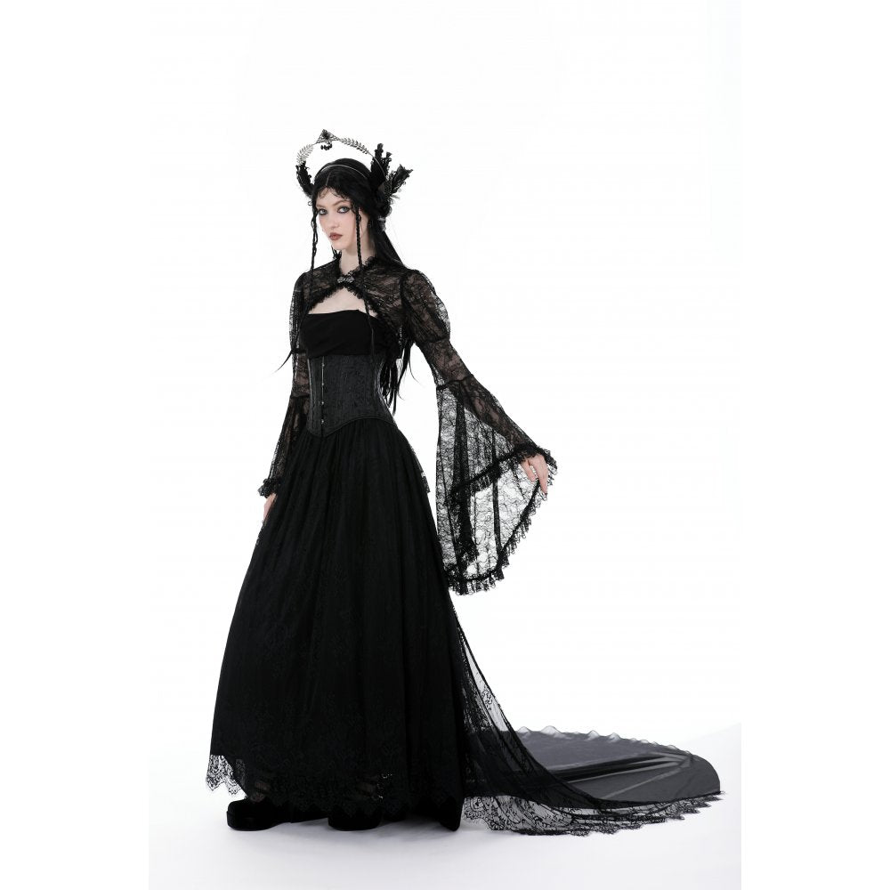 Dark in Love Belladonna Lace Bell Sleeve Goth Shrug
