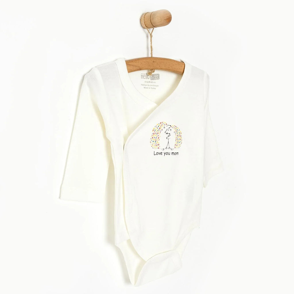HelloBaby Long Sleeve Bodysuit - Ecru