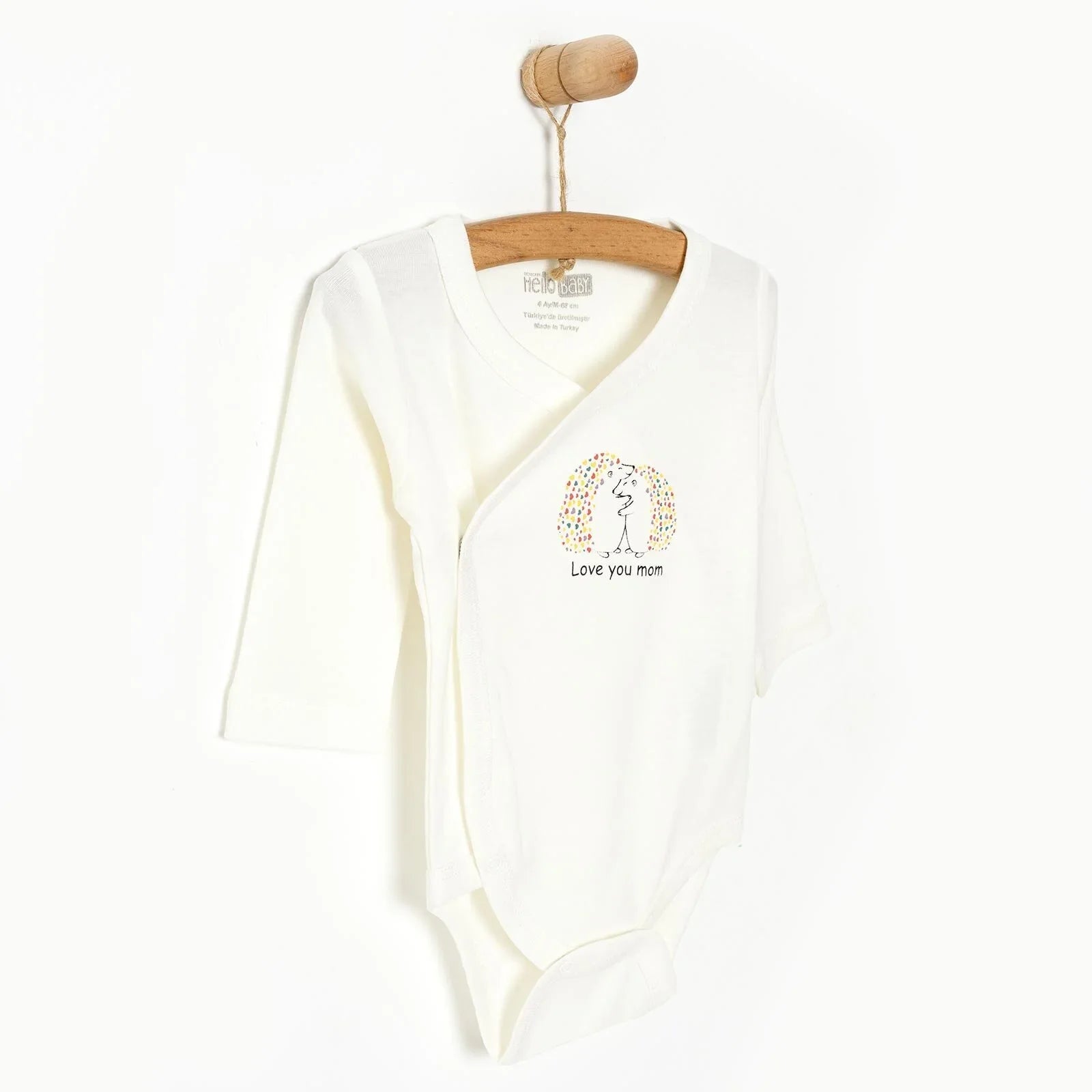 HelloBaby Long Sleeve Bodysuit - Ecru