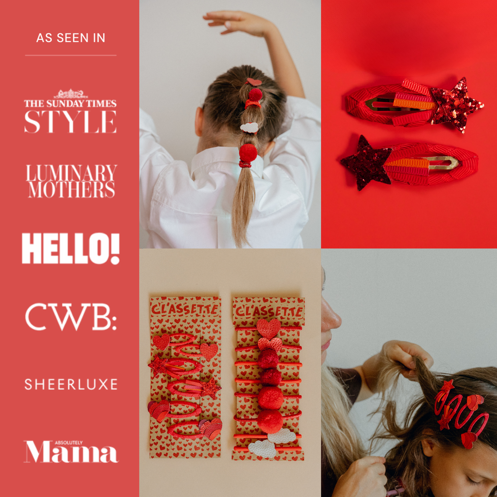 Red School Hair Clips & Bobble Hair Ties | The Essential Set