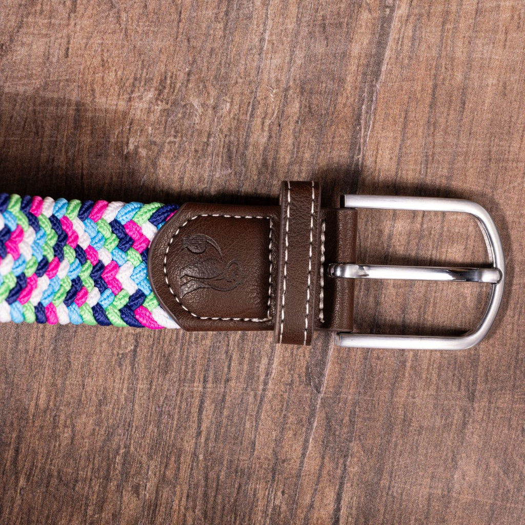 Woven Belt - Bright Zigzag
