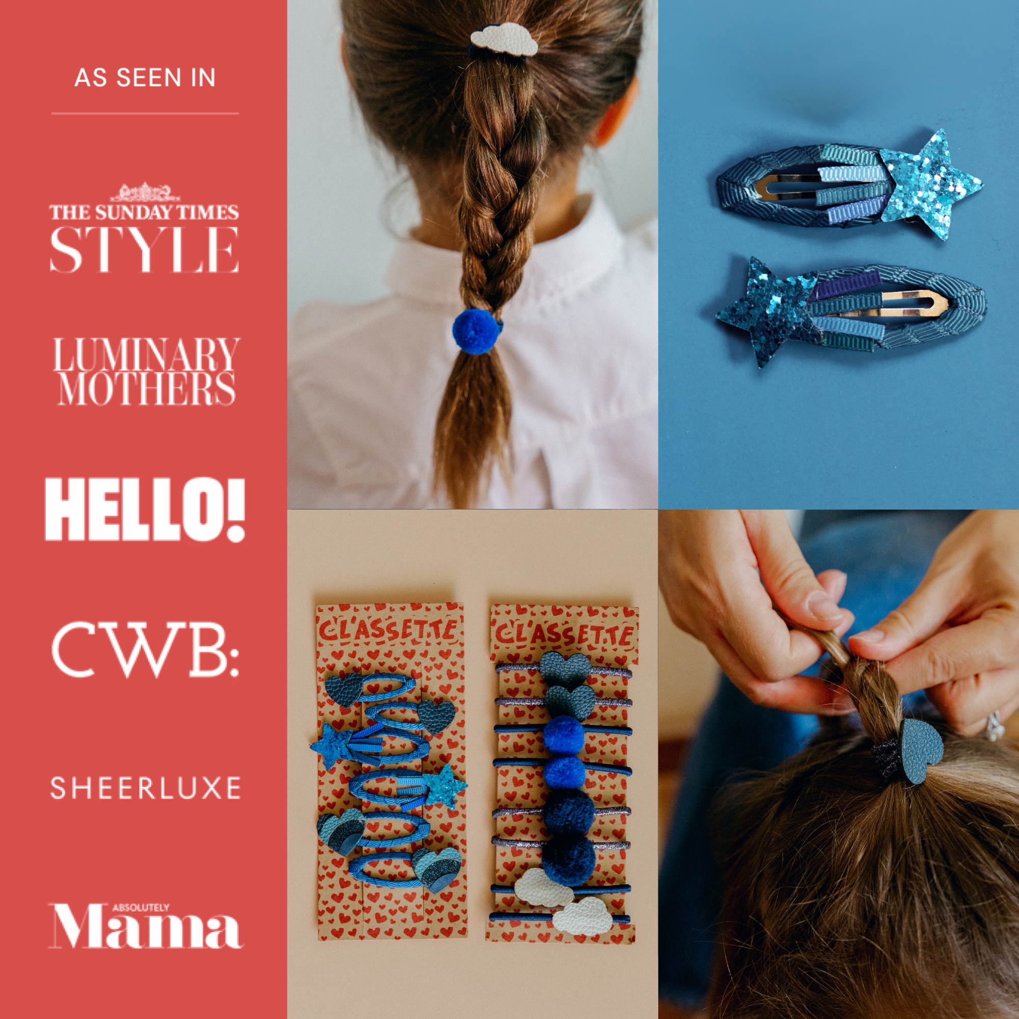 Navy Blue School Hair Clips & Bobble Hair Ties | The Essential Set