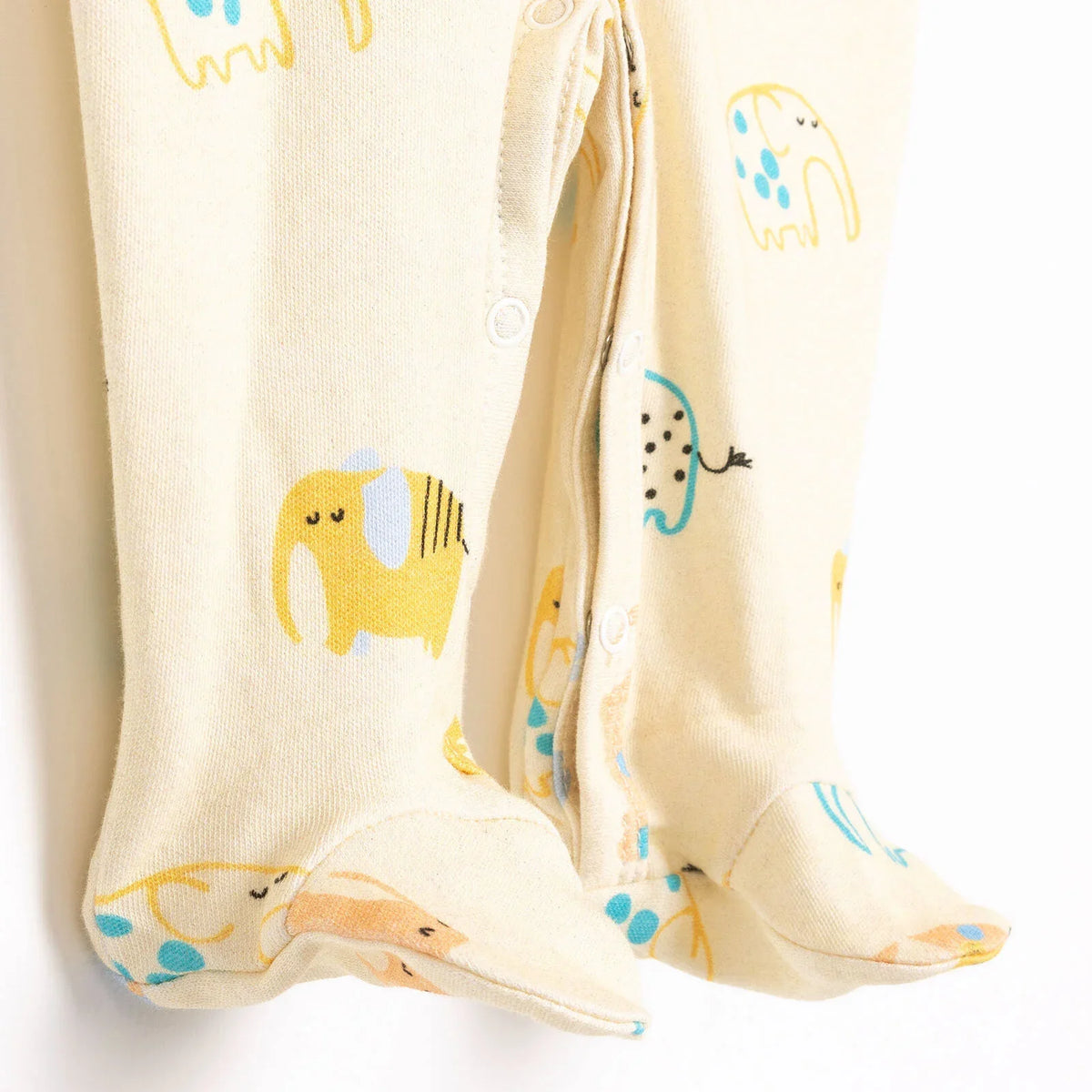 HelloBaby Elephant Print Footed Baby Sleepsuit & Hat Set (Newborn to 9 Months)