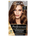L'Oréal Préférence 5.3 Light Golden Brown Luminous, Fade-Defying Permanent Hair Colour for At-Home Use