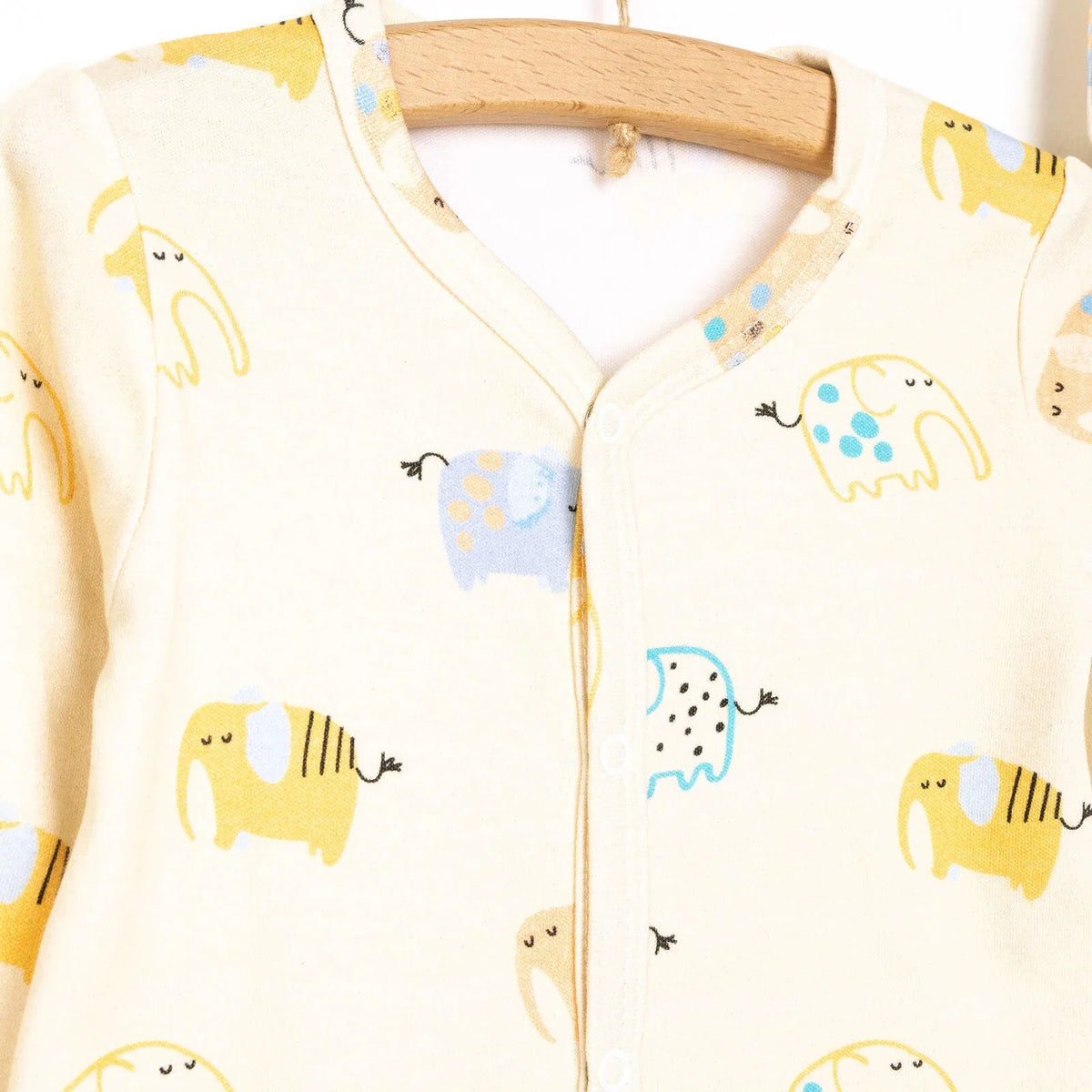 HelloBaby Elephant Print Footed Baby Sleepsuit & Hat Set (Newborn to 9 Months)