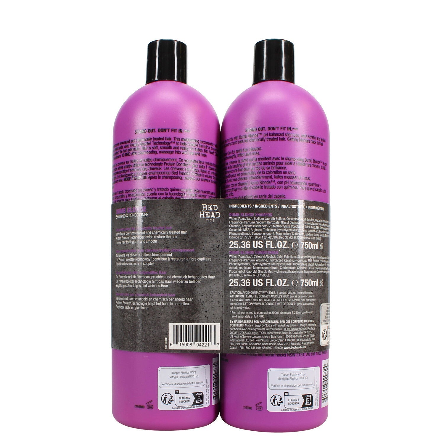 Therapy for Blondes Dumb Blonde Purple Toning Shampoo & Conditioner Set for Blonde, Highlighted, & Grey Hair