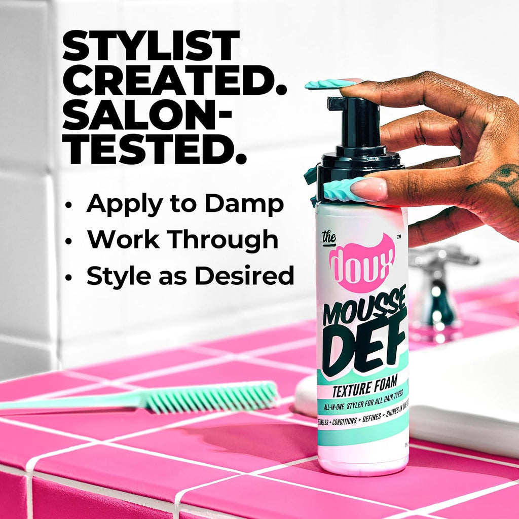 The Doux Mousse Def Texture Foam for High-Definition Curls and Shine