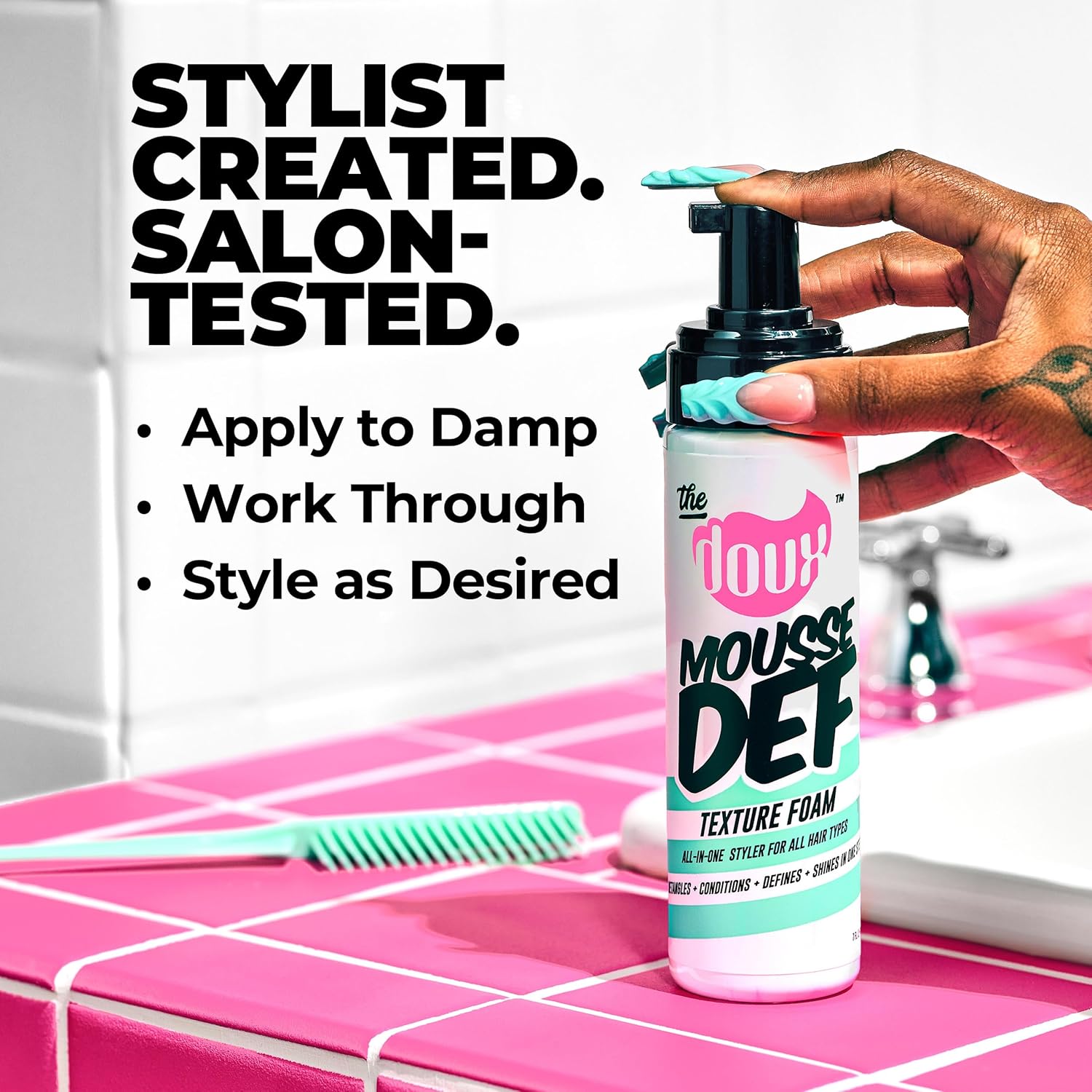 The Doux Mousse Def Texture Foam for High-Definition Curls and Shine