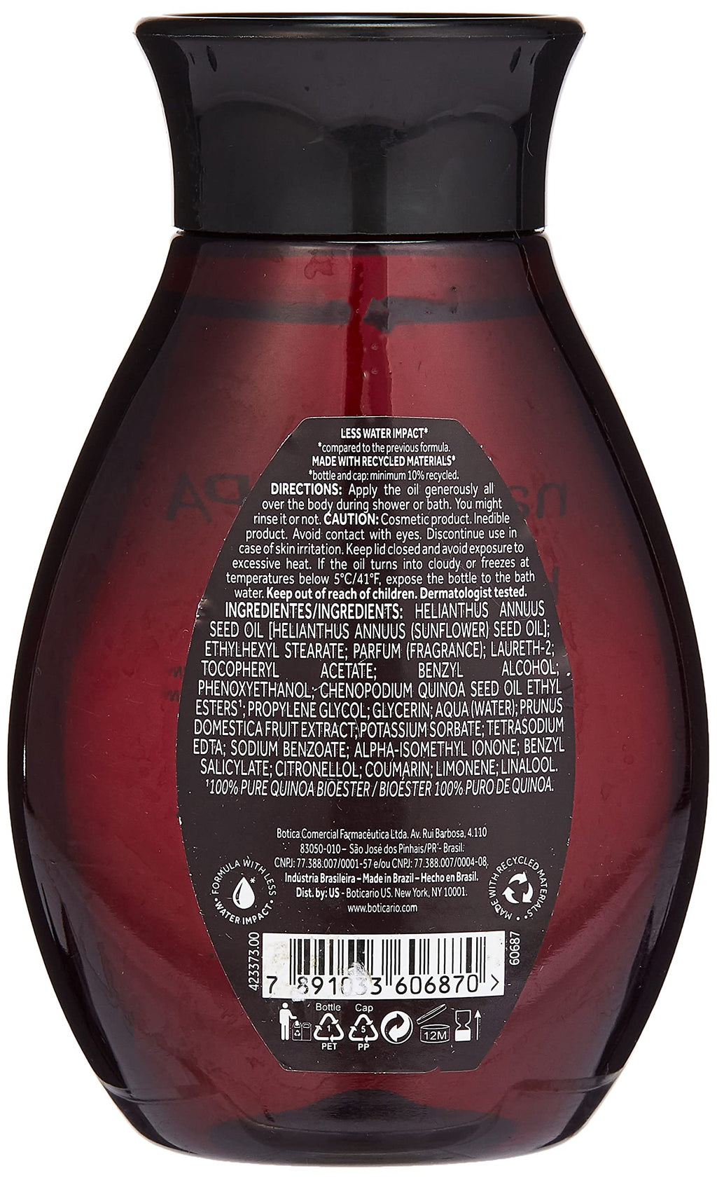 Oleo Hidratante Corporal Nativa Spa (Ameixa Negra) 200 Ml - O Boticario - Nativa Spa (Black Plum) Body Moisturizing Oil 6.7 Fl Oz