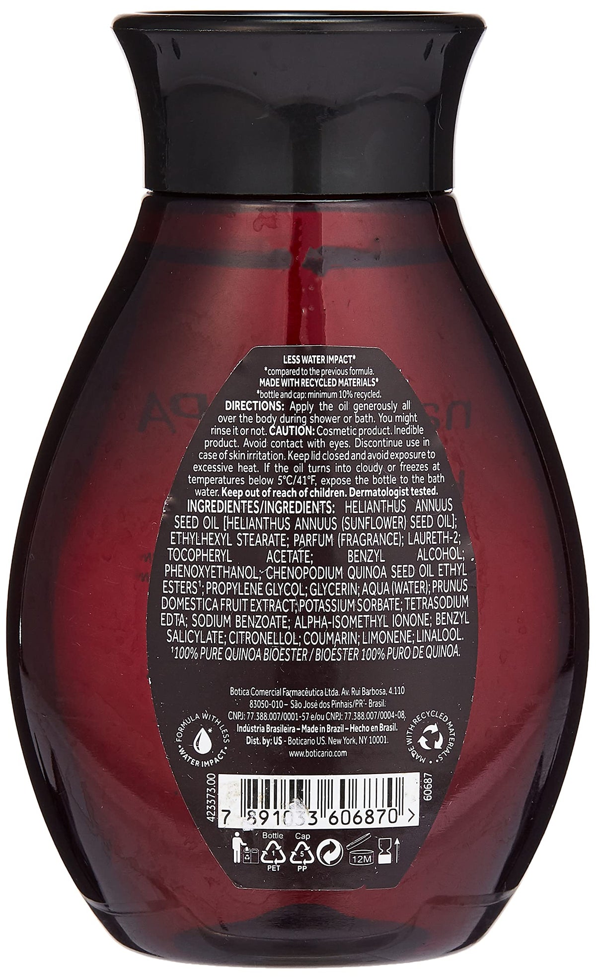 Oleo Hidratante Corporal Nativa Spa (Ameixa Negra) 200 Ml - O Boticario - Nativa Spa (Black Plum) Body Moisturizing Oil 6.7 Fl Oz