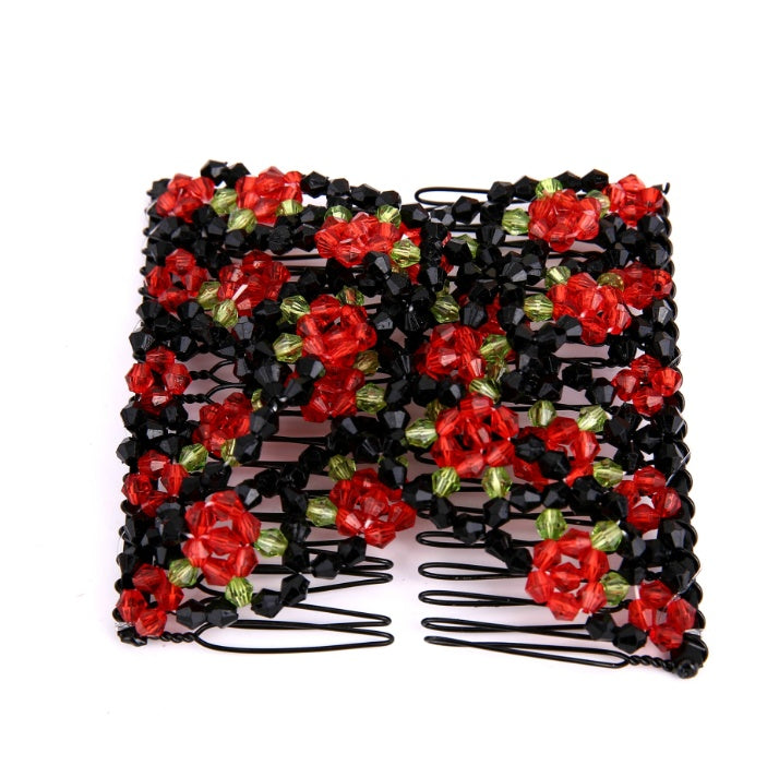 Korean-Style Beaded Hair Clip - Versatile Hair Comb Accessory