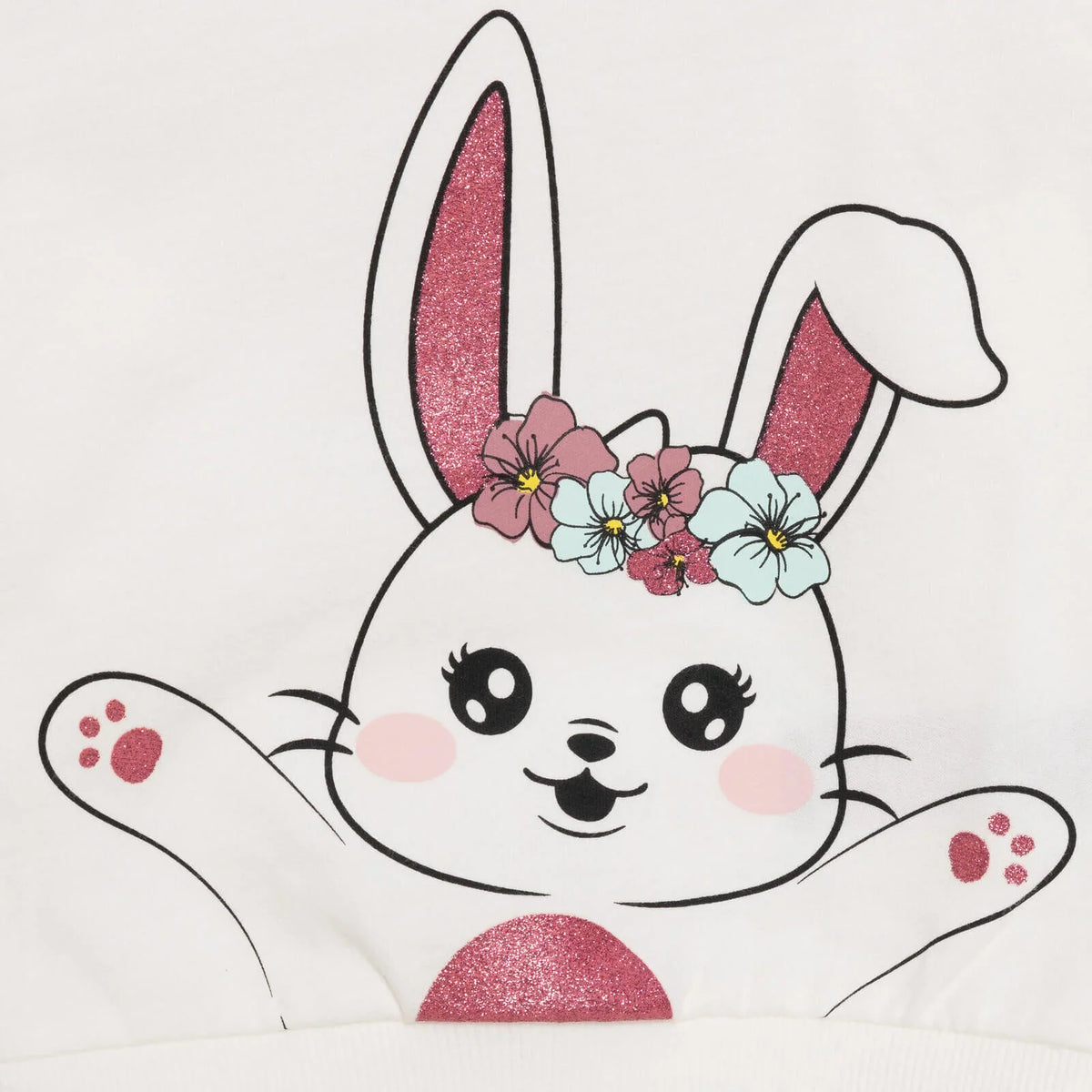 HelloBaby Bunny Motif Brushed Baby Sweatshirt (6 Months to 5 Years)