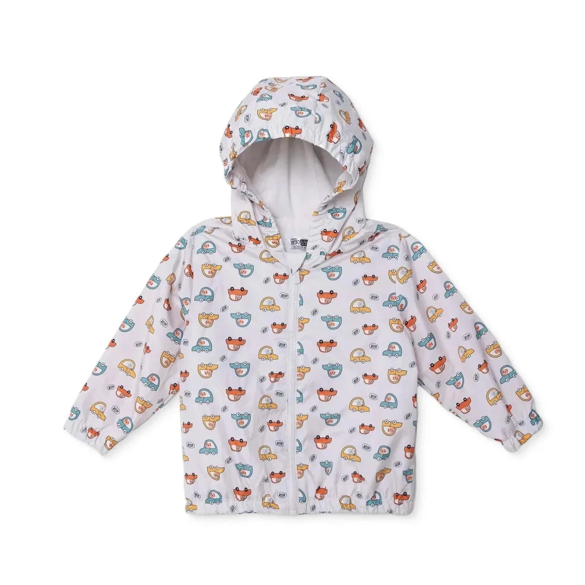HelloBaby Hooded Baby Raincoat (9-12 Months to 4-5 Years) - Ecru Printed
