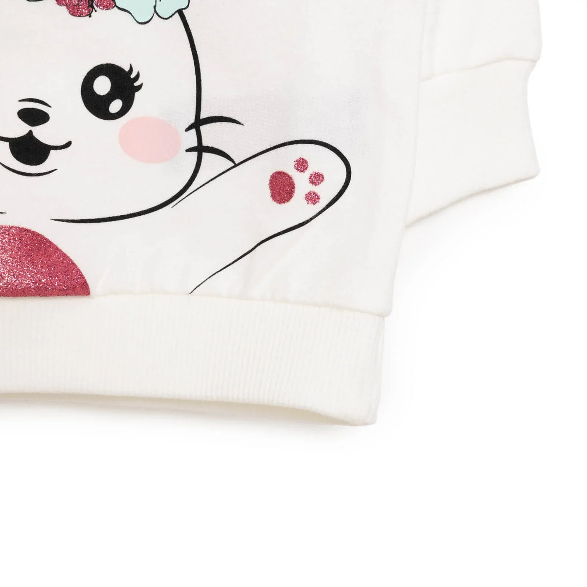 HelloBaby Bunny Motif Brushed Baby Sweatshirt (6 Months to 5 Years)