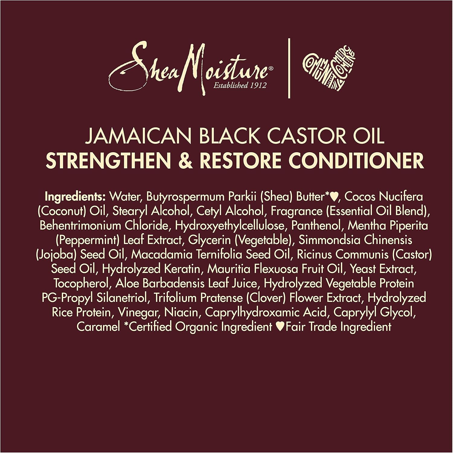 Shea Moisture Jamaican Black Castor Oil Strengthen & Restore Conditioner 13 oz / 384 ml - For Damaged, Brittle & Chemically Treated Hair