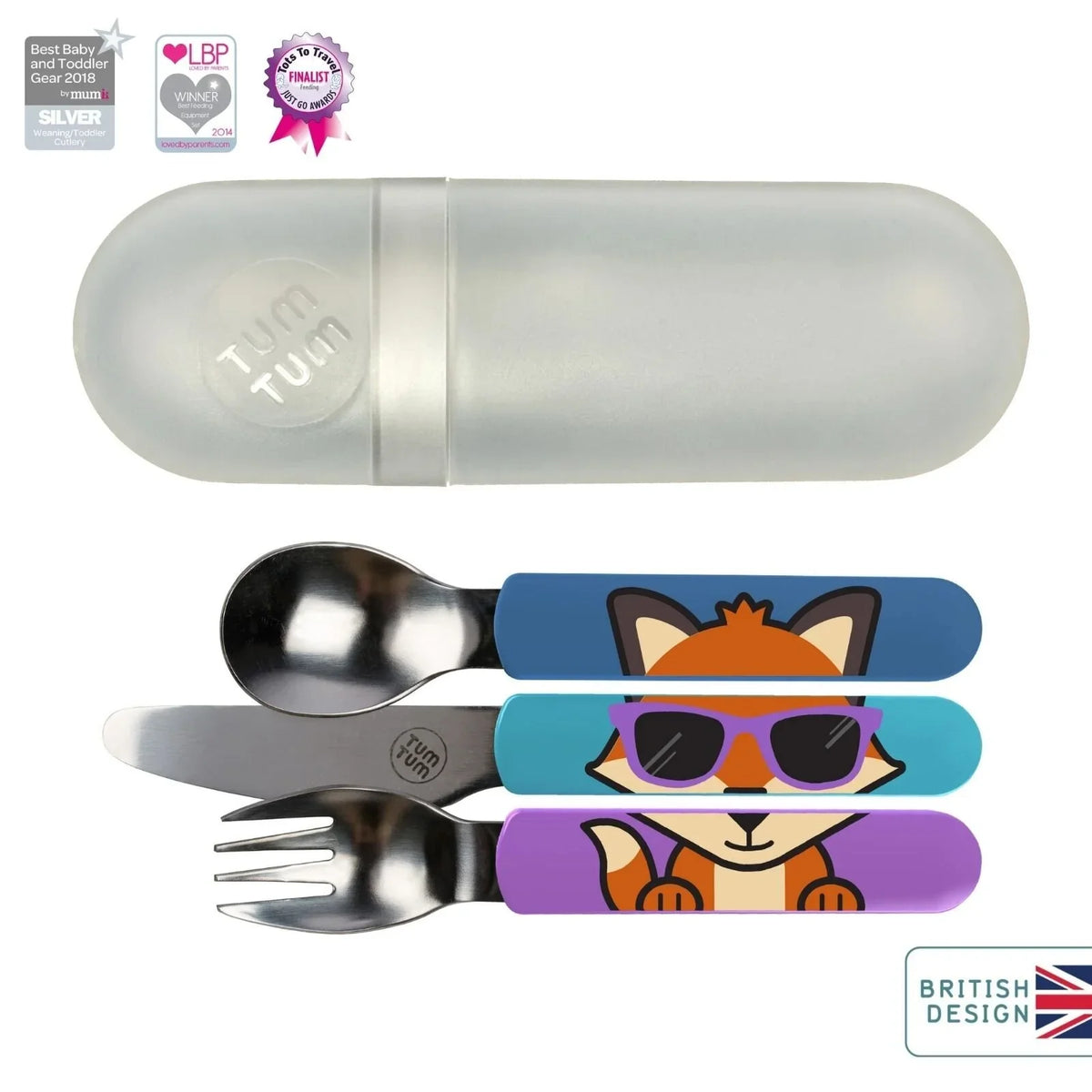 TUM TUM Travel Cutlery Set with Case - Felicity Fox