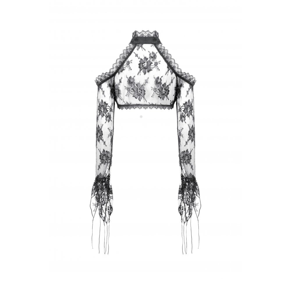 Dark in Love Thalassa Floral Lace Draped Arm Sleeves