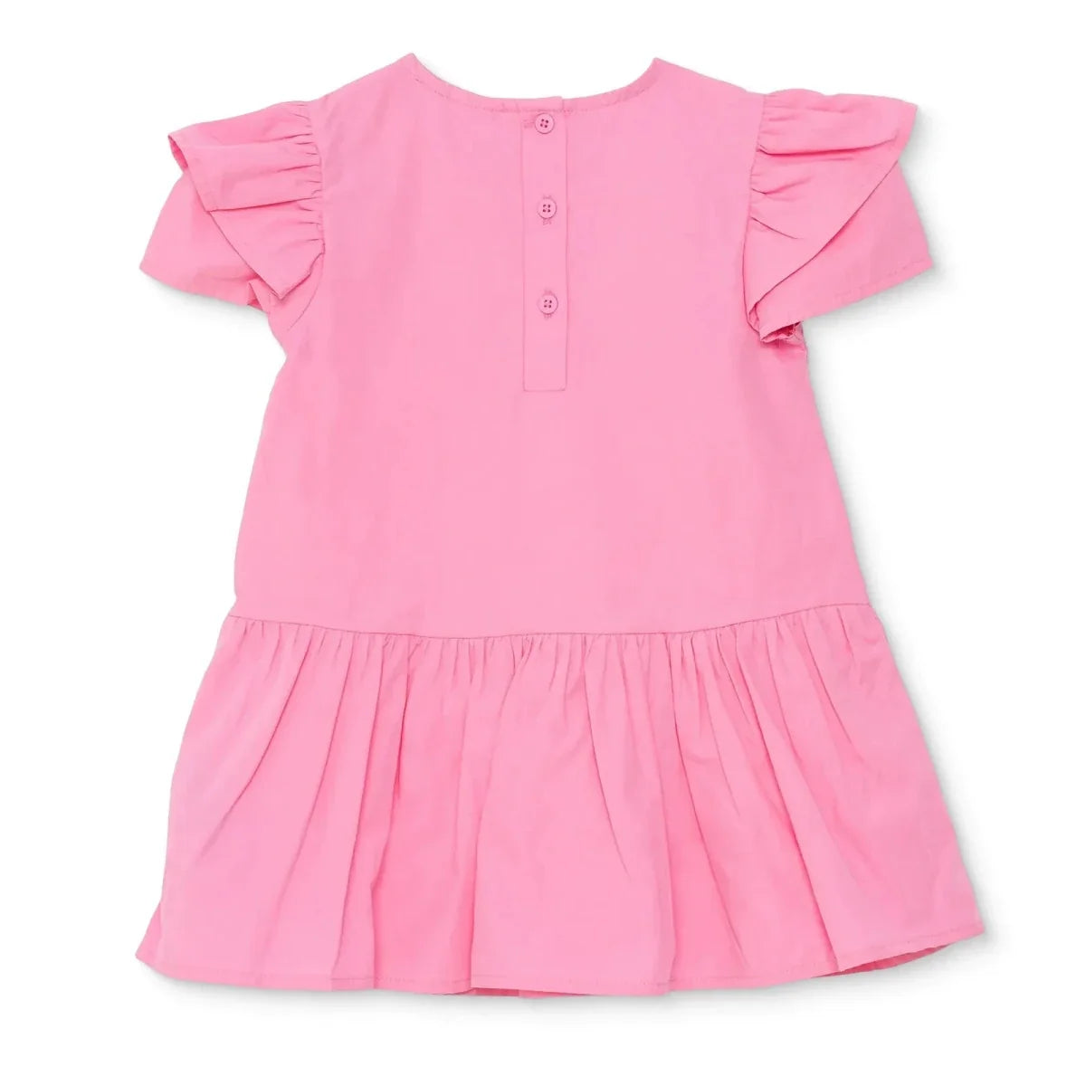HelloBaby Floral Print Crew Neck Short Sleeve Baby Dress (6-9 Months to 4-5 Years) - Pink