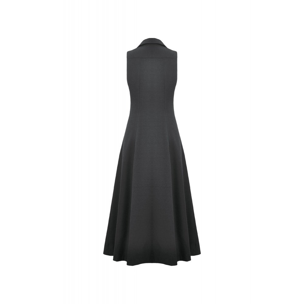 Dark in Love Collete Punk Sleeveless Long Fitted Coat