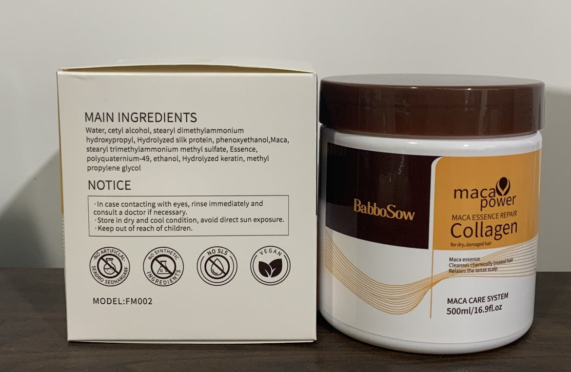 Collagen Moisturising Hair Mask - Deep Conditioning Treatment for Dry, Frizzy Hair