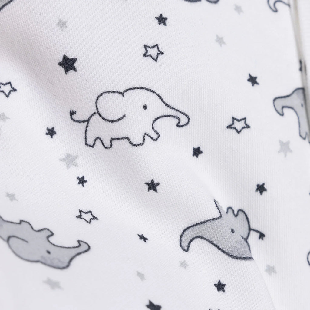 HelloBaby Crew Neck Elephant Print 3 Piece Baby Sleepsuit Set (Newborn to 6 Months)