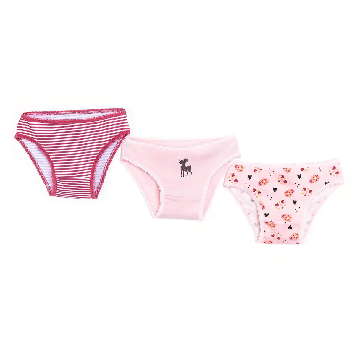 HelloBaby Baby Girl Underwear 3 pcs - Pink