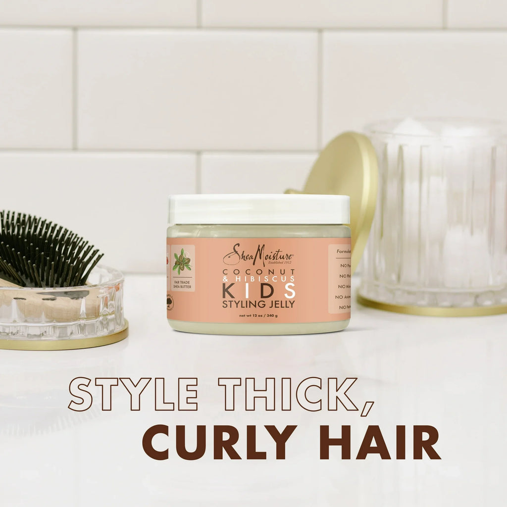 Shea Moisture Coconut & Hibiscus KIDS Styling Jelly 12 oz / 355 ml - For Kids' Curly Hair & Sleek Styles