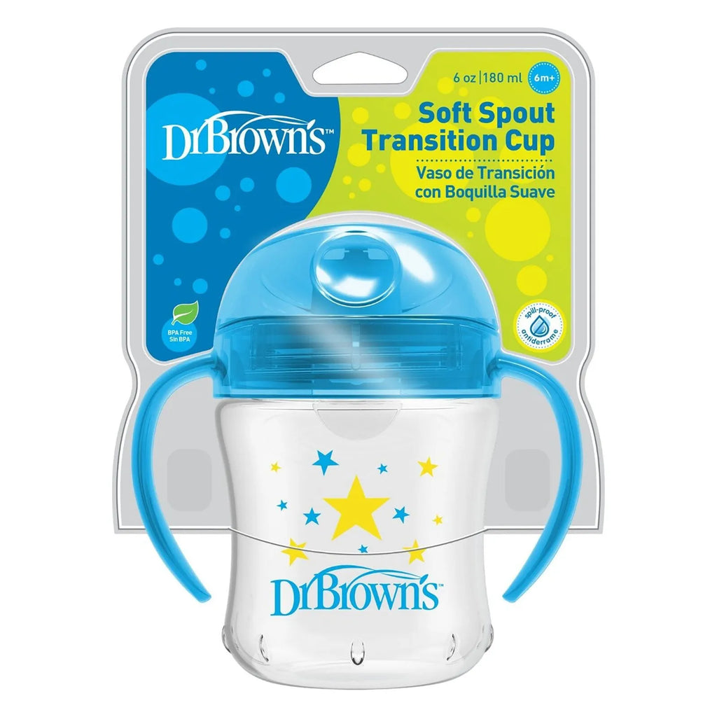 Dr. Brown's Soft Mouth Transition Cup 180ml - Blue