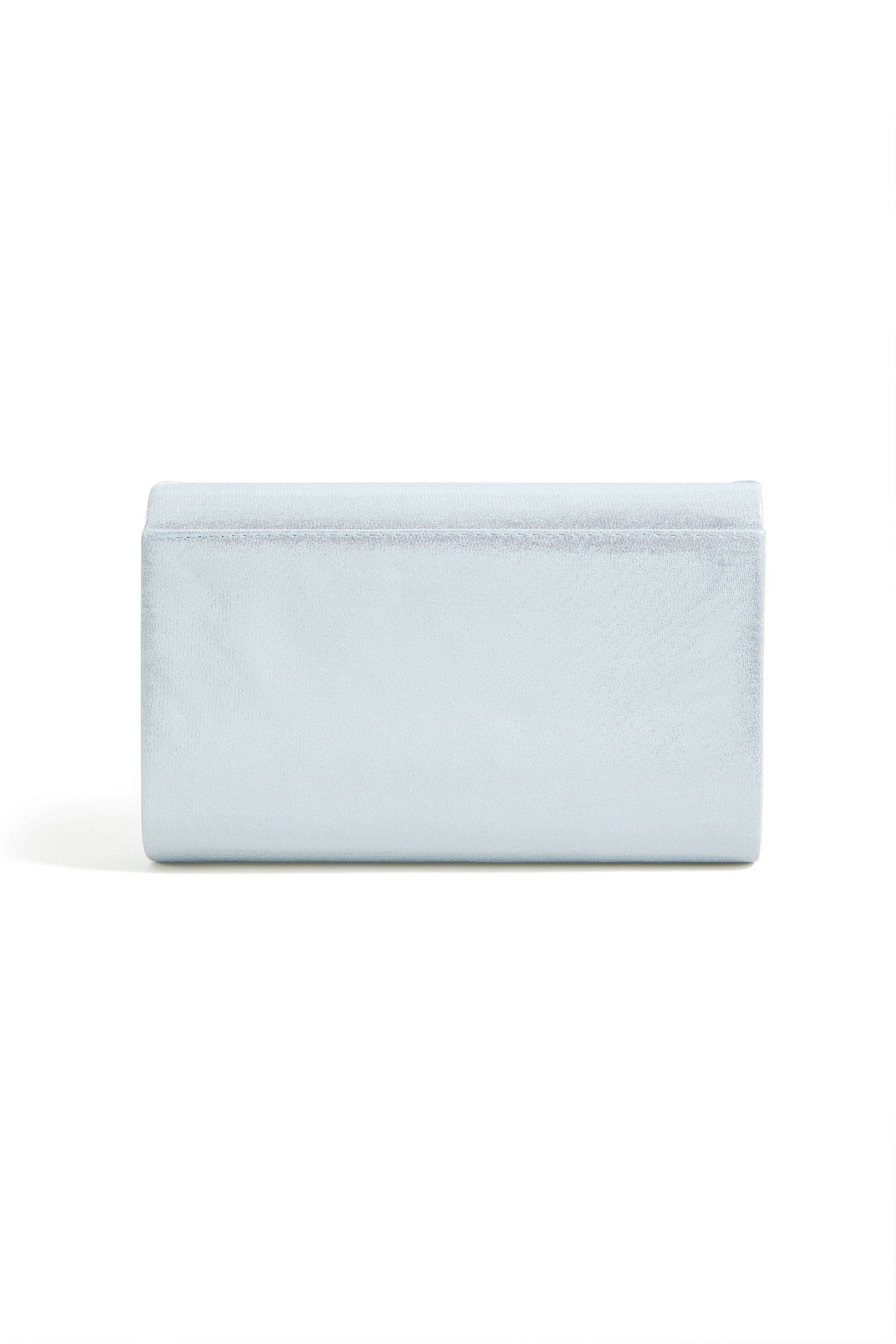 Yumi Silver Shimmer Envelope Clutch Bag