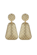 Gold Tone Textured Statement Earrings
