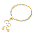 Athena Gem Beaded Adjustable Slider Bracelet Apatite