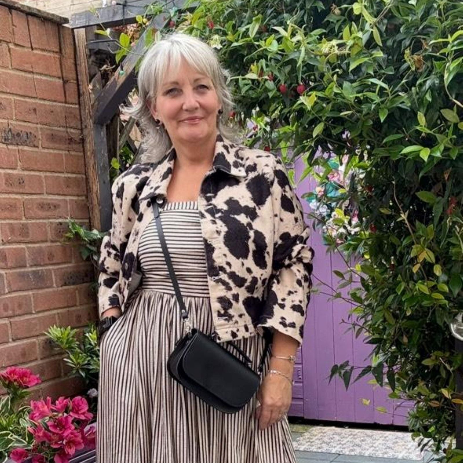 Aura Handmade Leather Bag - Black Studded