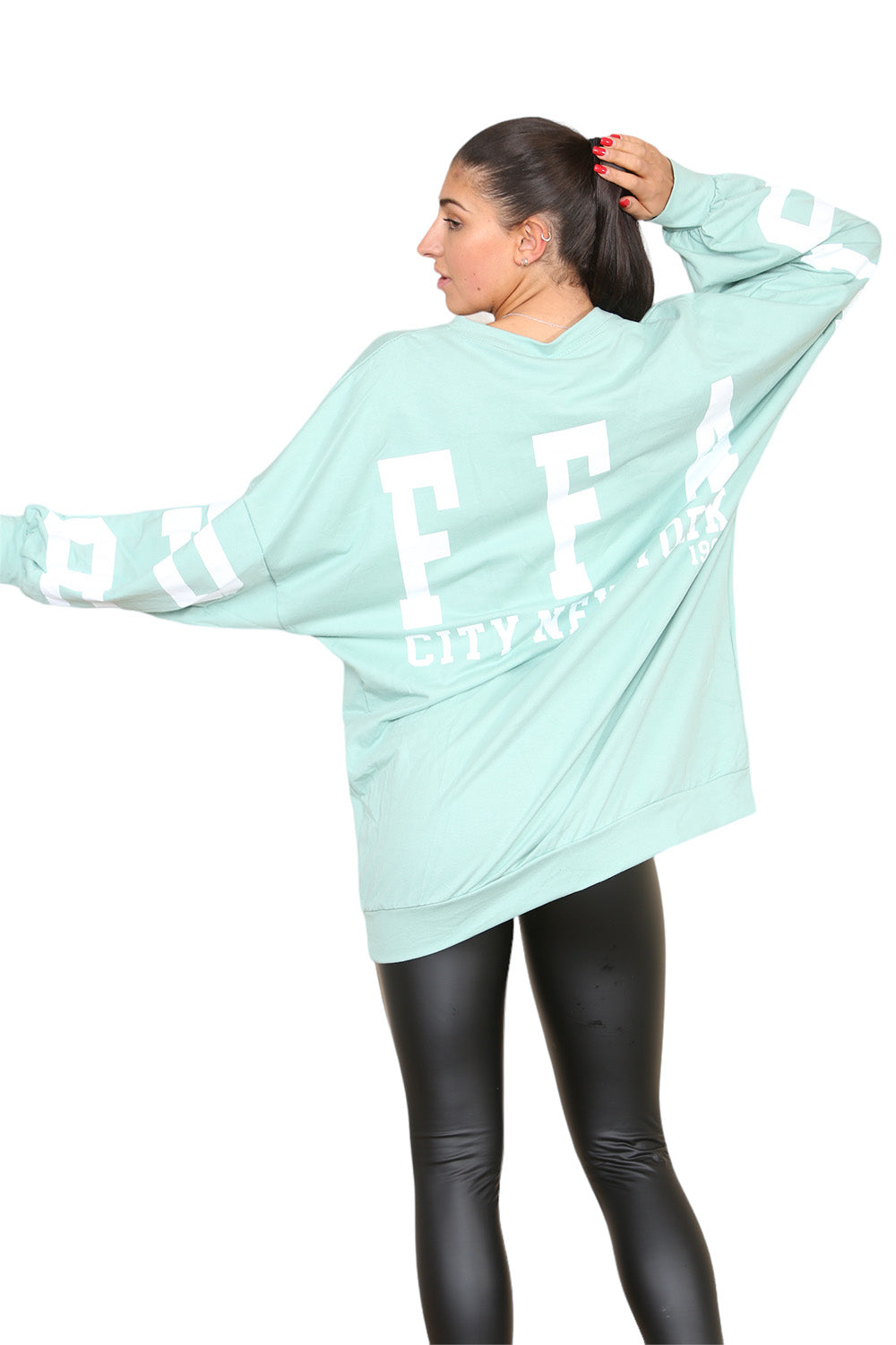 Buffalo Slogan Print Oversized Jumper Dress