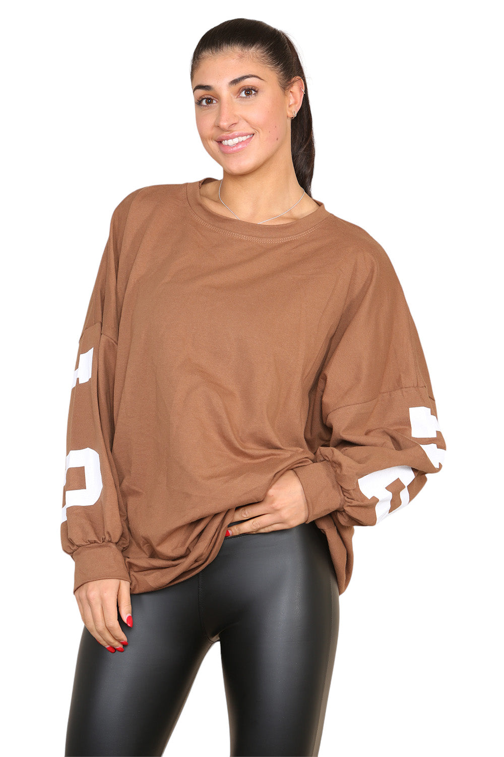 Buffalo Slogan Print Oversized Jumper Dress