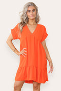 Womens Fancy Style Tiered Smock Dress