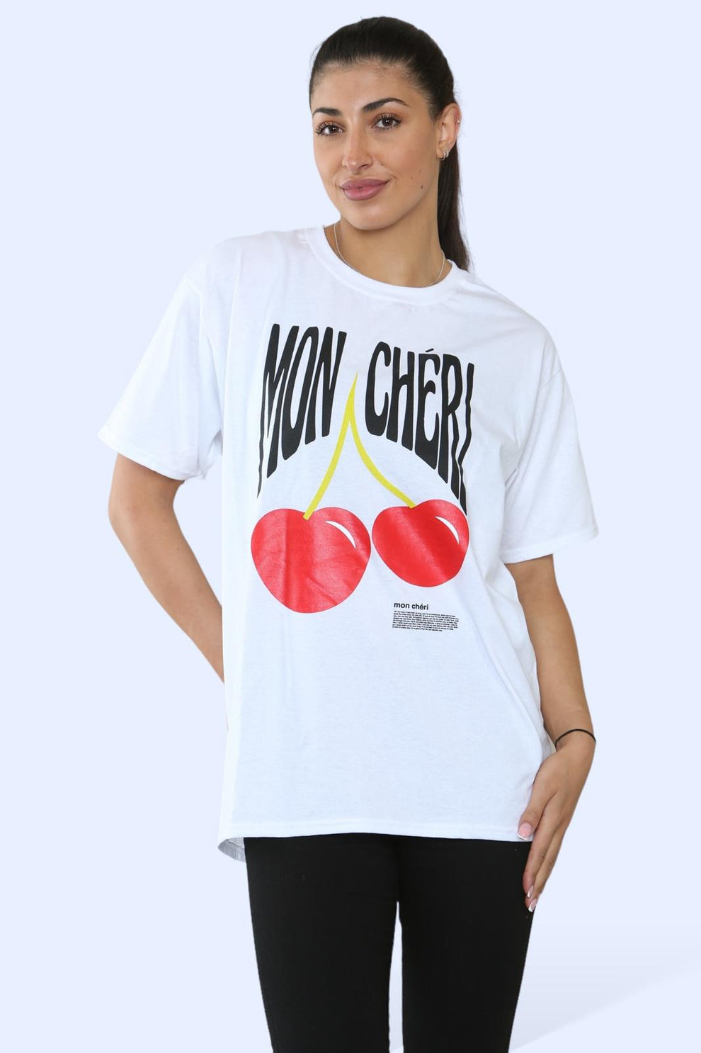 Ladies Mon Cheri Printed Short Sleeve T-Shirt Top