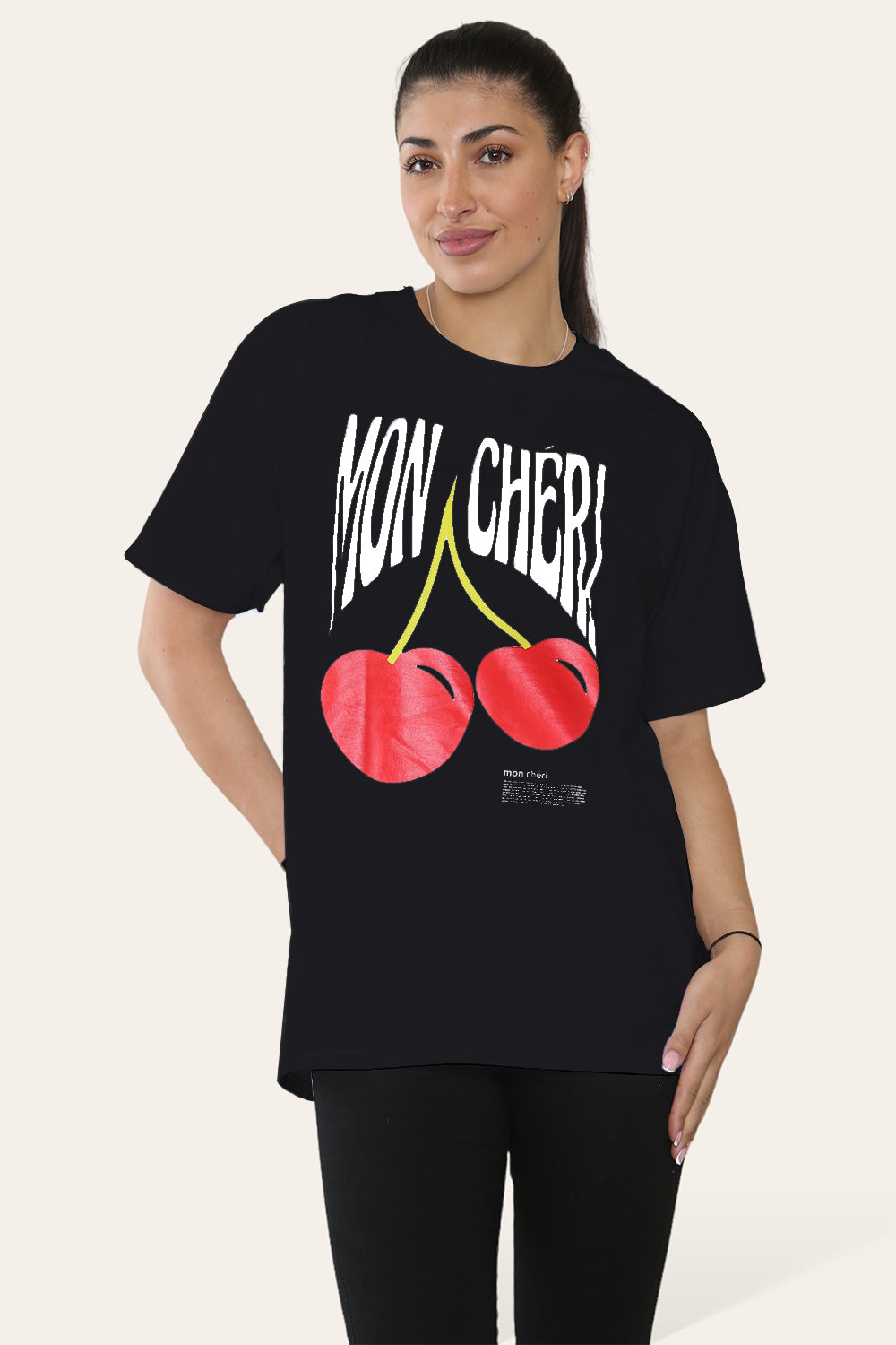 Ladies Mon Cheri Printed Short Sleeve T-Shirt Top