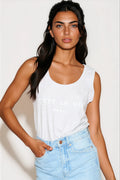 Silver Grey C'est La Vie Cotton Vest Top