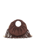 Brown Faux Suede Fringe Handbag