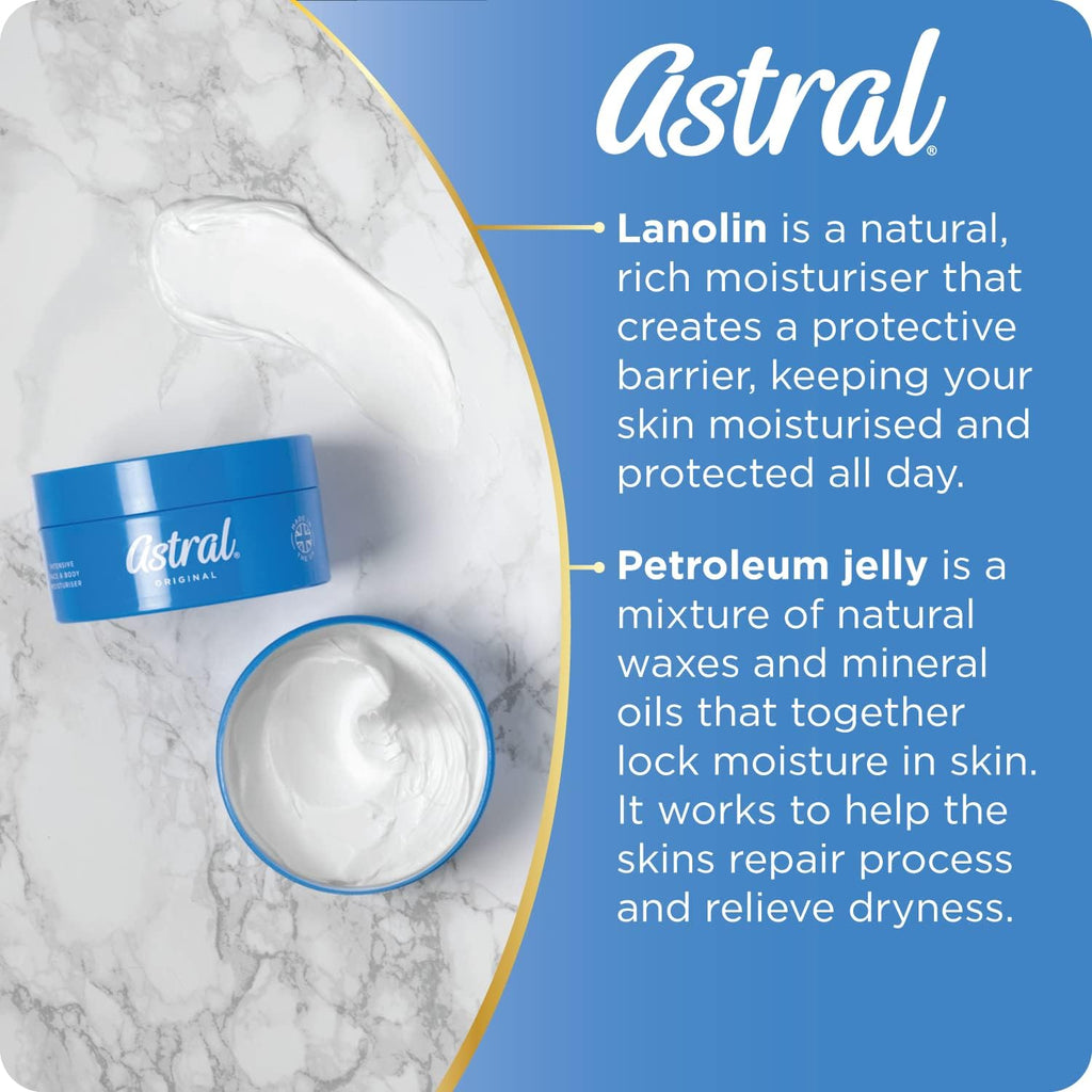 Astral Original Face And Body Moisturizer - Intense 24hr Hydration & Protection for All Skin Types - 50ml, 200ml, 500ml