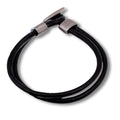 Men's Black Double Leather Bracelet -Men's Gift