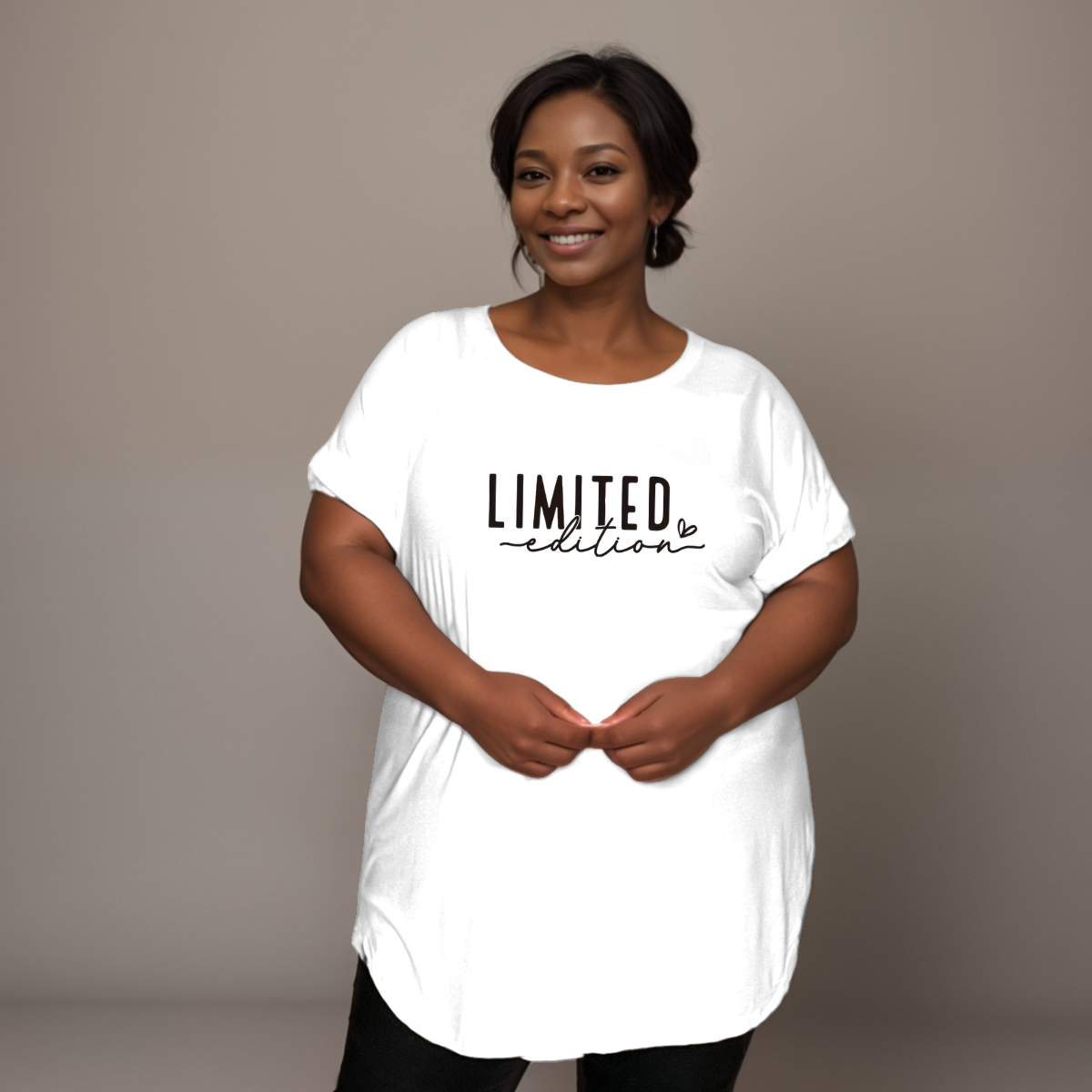 Limited-Edition Dipped-Hem T-Shirt