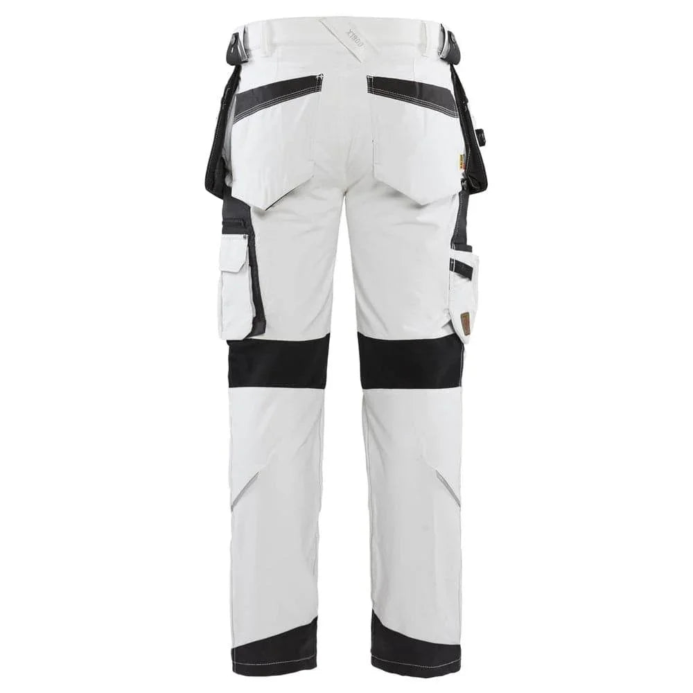 Blaklader 1079 4-Way Stretch Painters Work Trousers White/Dark Grey / 34" Waist, Regular Leg